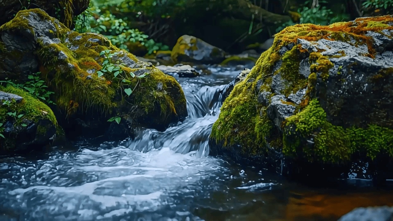 Anxiety Relief and Deep Relaxation with Soothing Forest Creek Sounds and Birds Chirping