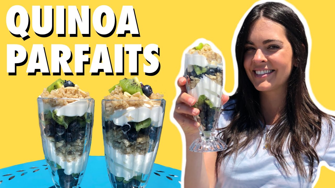 Katie Lee Makes Blueberry Kiwi Quinoa Parfaits at Home | What Would Katie Eat? | Food Network