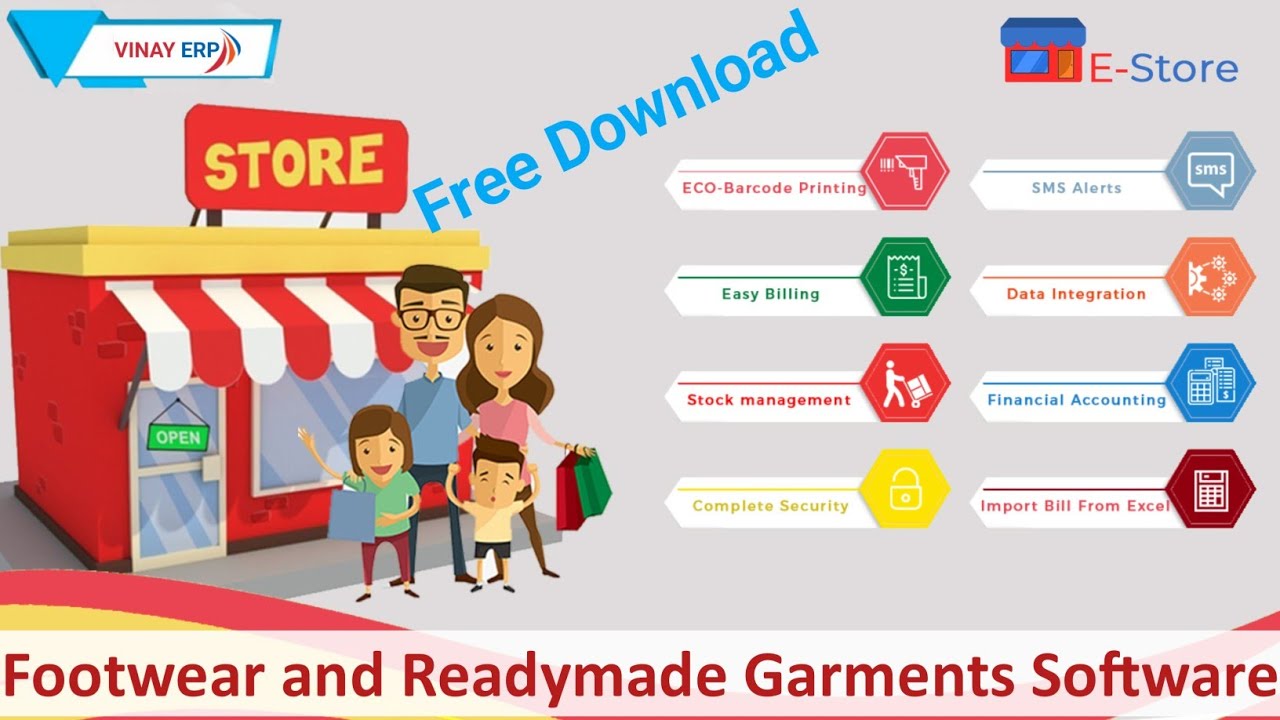 Free Download Garments & Footwear Shop GST Ready ERP Software 4 Barcode