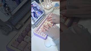 Purple Rose65 Aluminum Mechanical Custom Keyboard Typing ASMR