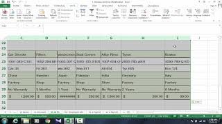 Learning excel