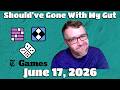 Should've Gone With My Gut - Connections, Mini & Pips - Wednesday June 17th