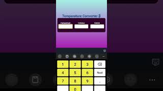Temperature Converter created by using HTML, CSS and JavaScript #coding #HTML #JavaScript #shorts