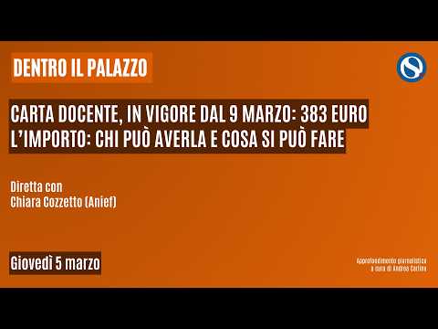 Video Carta docente, 383 euro: attiva dal 9 marzo. Requisiti e info utili