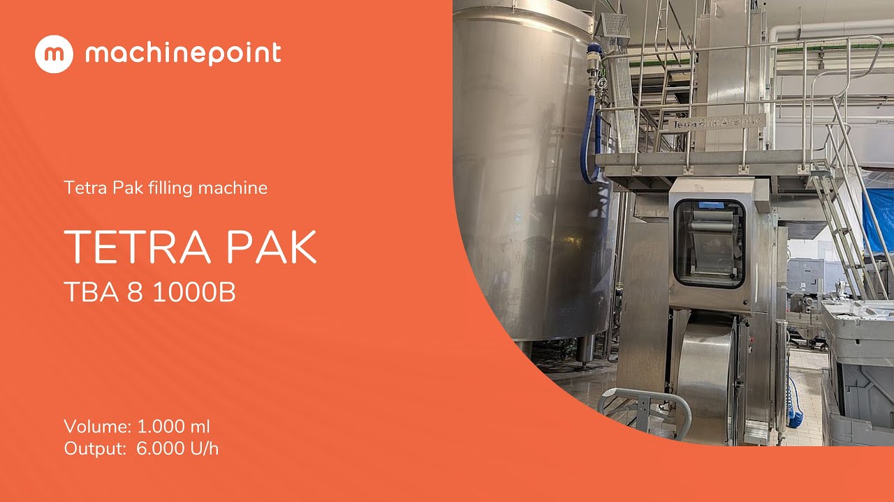 TETRA PAK TBA 8 1000B Tetra Pak filling machine | TETRA PAK Machines ...