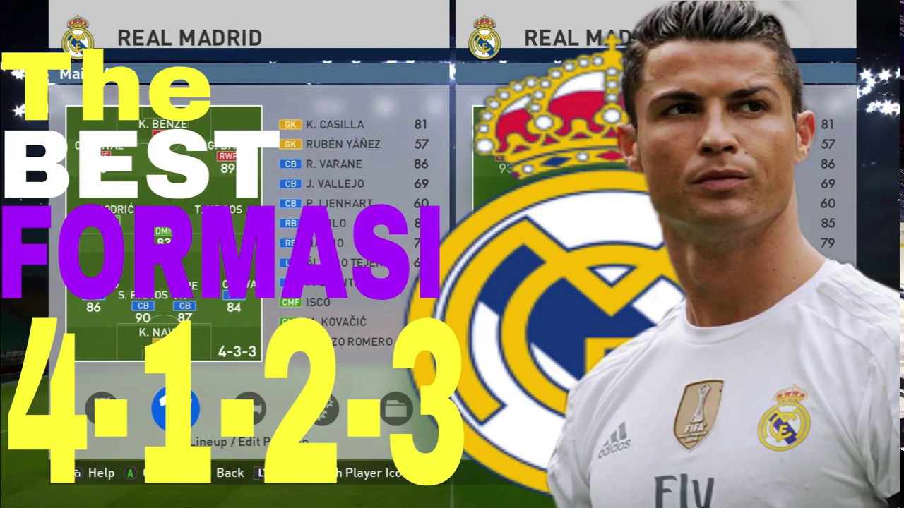 PES 2016 2017 Tutorial Formasi Terbaik Real Madrid The BEST