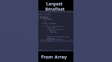 Largest | Smallest From Array #java #shorts #youtubeshorts #viral #shortsfeed #coding #programming
