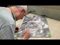 Graphite paper transfer of drawing onto a prepared panel