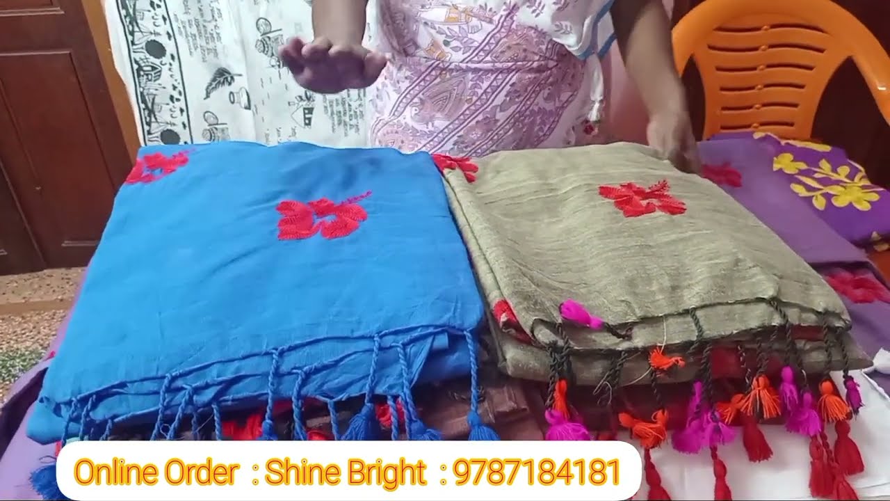 கண்ணை கவரும் காதி காட்டன் புடவைகள்