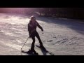 Melissa's first time skiing