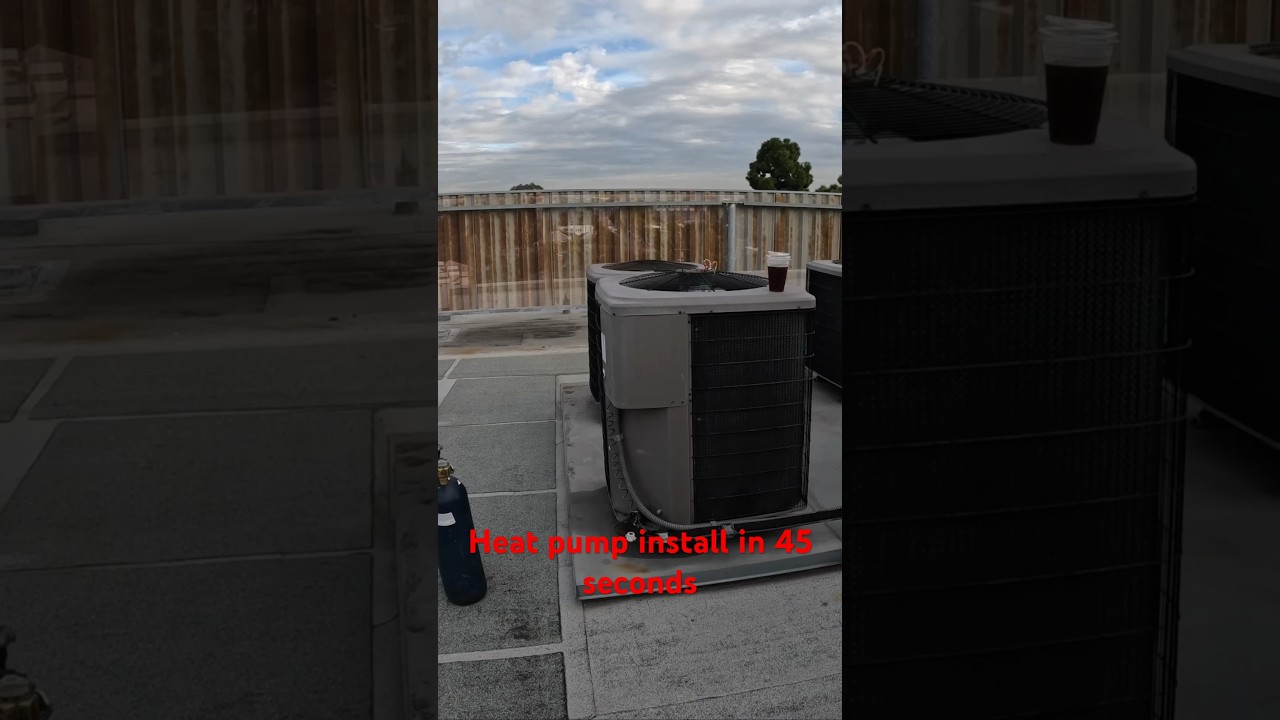 Heat Pump Installed in 45 Seconds #hvac