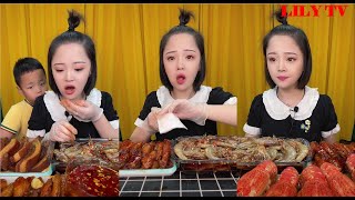 XiaoYu Mukbang ASMR MUKBANG SATISFYING Mukbang Chinese Food 중국 음식 먹기 Lily NO 30