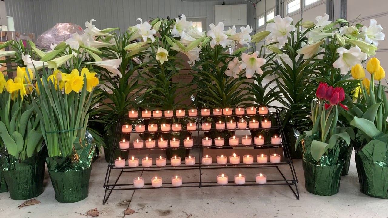 Easter Flowers and Candles 2020