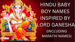 Indian Baby boy names inspired by Lord Ganesha ~ Baby boy names ~ Marathi baby boy names ~ boy names