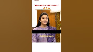 Awesome Introduction ? 🔥 | UPSC Backbone | Upsc Interview | Srushti Jayant Deshmukh | #shorts