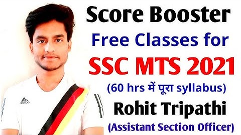 Free Maths Classes for SSC MTS 2021 by Rohit Tripathi