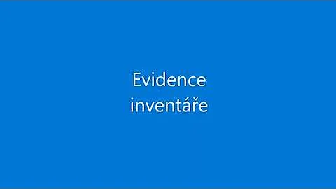 Jaký je příkaz k provedení inventur?