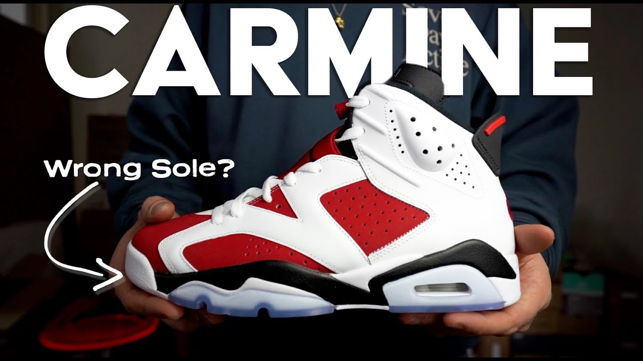 AIR JORDAN 6 CARMINE Review, Unboxing & On-Feet - YouTube