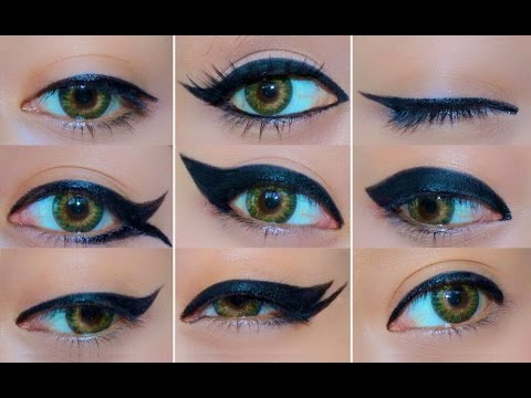 9 Different Eyeliner Looks | EASY Tutorial for Beginners | How to do eyeliner - YouTube