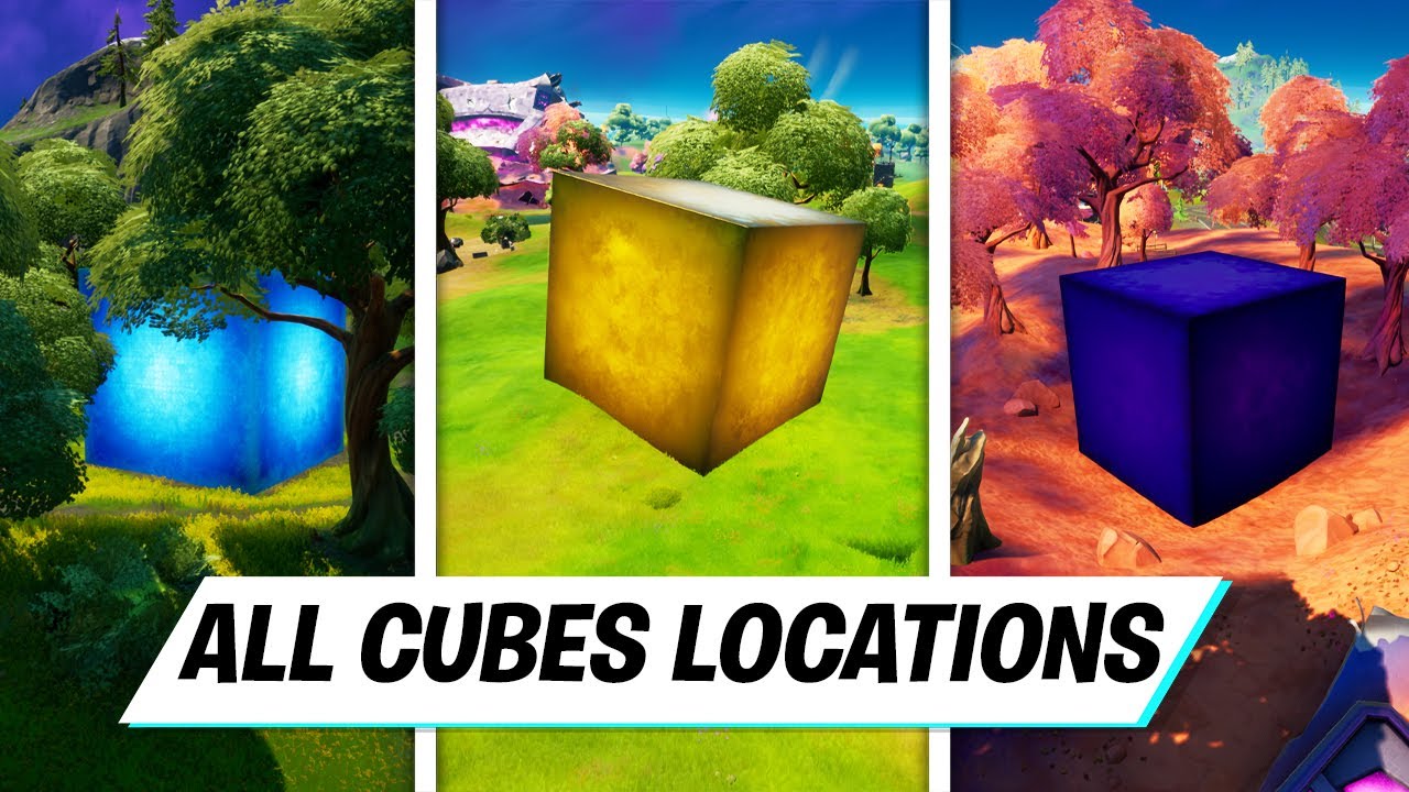 All New CUBES Locations in Chapter 2 Season 8 (Gold,Blue,Purple) - YouTube