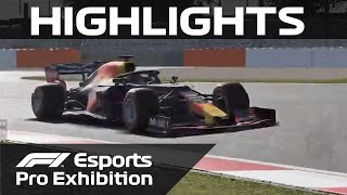 F1 Esports Pro Exhibition Race, Spain Highlights | Aramco