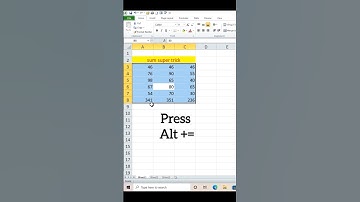 Sum shortcut in excel #viral #shorts #youtubeshorts #computereducation