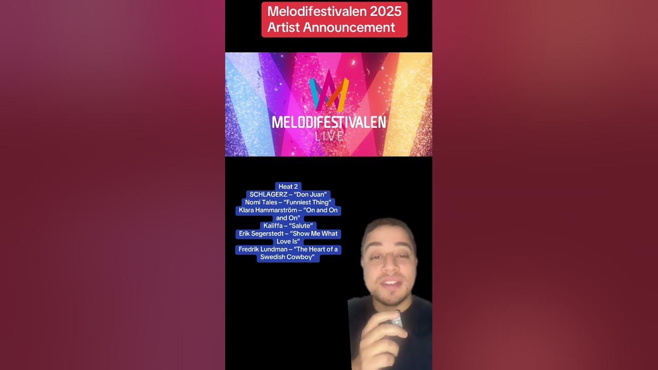 Sweden 2025 Melodifestivalen Artist Announcement YouTube