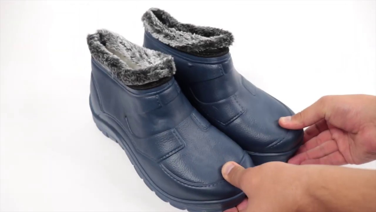 Мужские зимние галоши dreamstan ГП12 мех темно-синие