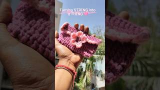 Crochet pouch 🧶👝💕 #crochet #beginner