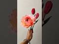 aesthetic pink flower/ flower making idea/ tissue paper lotus #aestheticrose #shortsviral