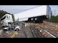 Extreme Dangerous Idiots Dump Trucks Driving Skills - Fastest Truck Heavy Equipment Working Fails