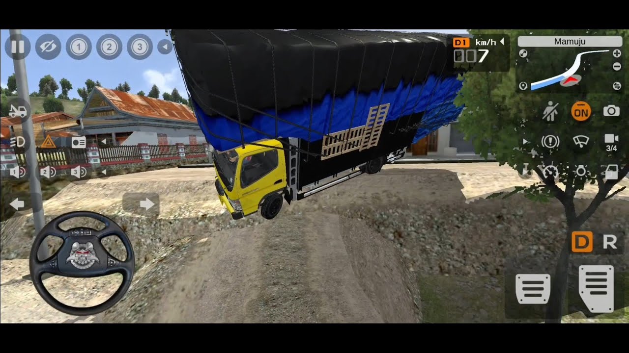 PERMAINAN MOBIL TRUK CANTER GAYOR NEKAT MENURUNI TANJAKAN CURAM - GAME BUS SIMULATOR INDONESIA