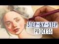 Comment crer un portrait color processus facile au crayon de couleur tape par tape