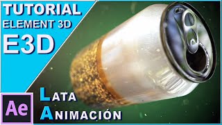 LATA ANIMACIÓN se fragmenta y muestra CONTENIDO TUTORIAL | ELEMENT 3D | AFTER EFFECTS