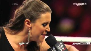 Stephanie McMahon Slaps Brie Bella - Raw - July 28, 2014