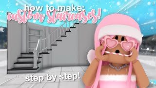 how to make CUSTOM STAIRS on BLOXBURG! (as seen on tiktok!)