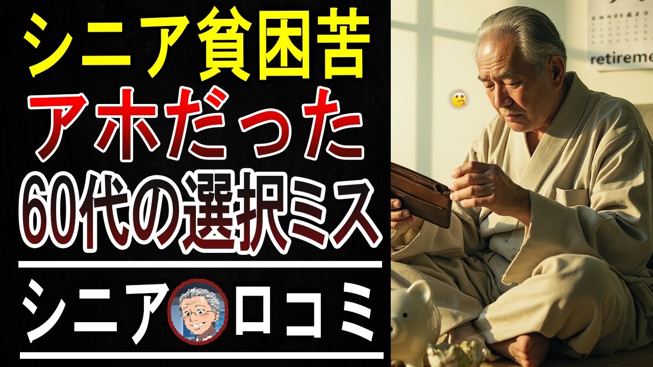 【老後破産】「あの時やめておけば…」60代で貧乏になった人の後悔トップ５。あなたの未来は大丈夫？