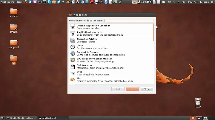 add widgets to the classic gnome panel in ubuntu 12.04