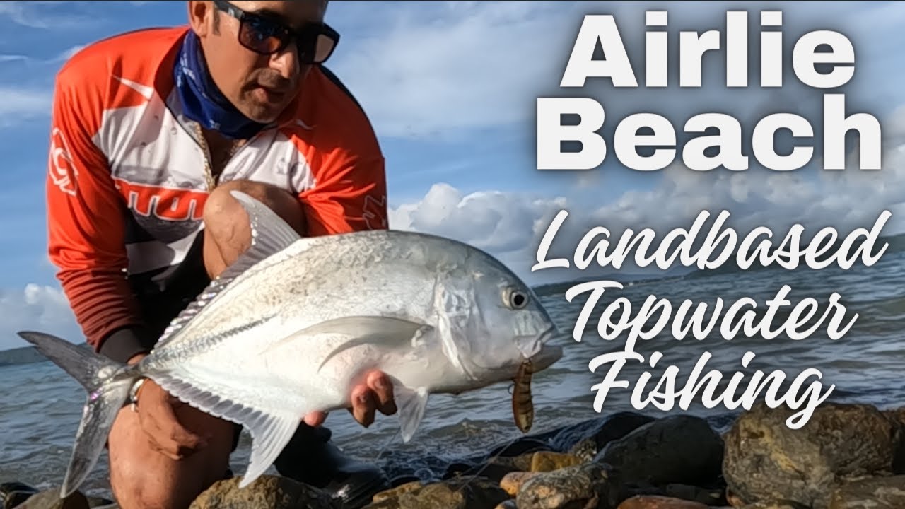 Landbased Shallow Reef Topwater Fishing in Airlie Beach! - YouTube