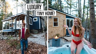 Full Tour of Our Renovated Luxury TINY HOUSE in Maine! - Crazy Before & After 😍