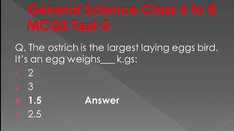 General Science Class 6 to 8 MCQS Test 5 jest/pst/fia/spsc/ppsc/fpsc test preparation