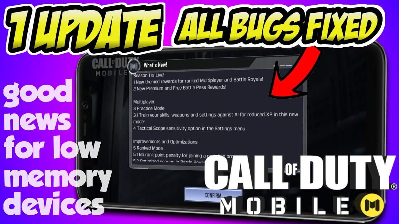 COD MOBILE UPDATE 1.O.8.0 PATCH NOTES | ALL BUG FIXES AND OPTIMISATION - 