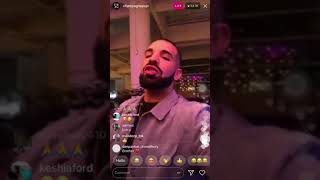 Drake Instagram Live!! (Celebrating mom birthday, tells dj akadmiks to leave, and etc)