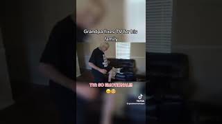 Grandpa fixes TV for his family. TW: EMOTIONAL  #shorts