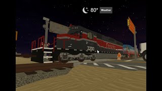 Repainted Ferromex SD40-2 trails on FXE Baretables Train in Mexico