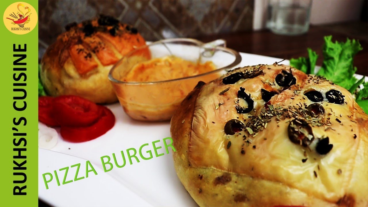 Pizza Burgers Pizza Burger Recipe Pizza Burger Unique Style Homemade Pizza Burger YouTube