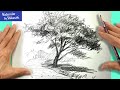 [Eng sub] How to sketch a Tree with a pencil for Beginners | Step by Step  #StayHome #WithMe