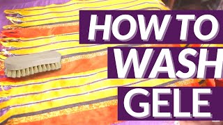 HOW TO WASH ASO OKE GELE STEP BY STEP | Gele Series by The Owanbe Queen #EP49 screenshot 1