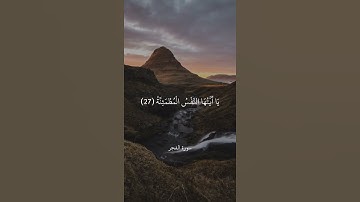 يَا أَيَّتُهَا النَّفْسُ الْمُطْمَئِنَّةُ || سورة الفجر || علي جابر