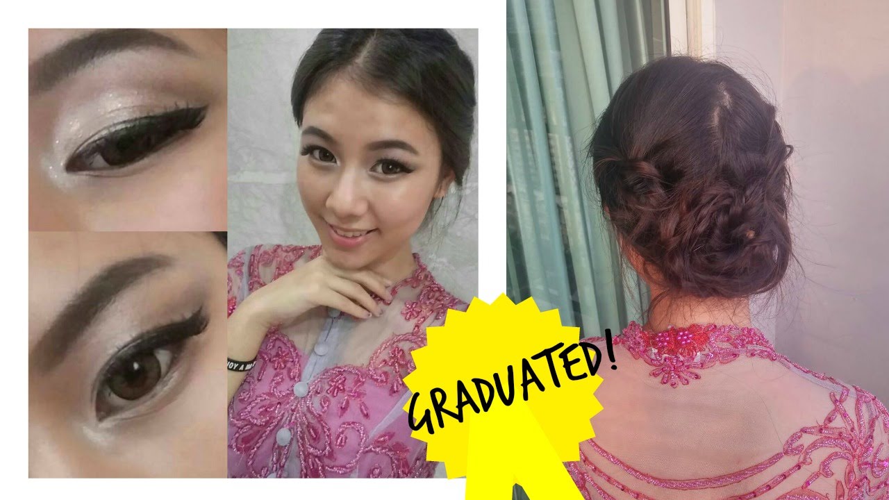 GRADUATION PROM MAKEUP HAIR DO TUTORIAL Indonesia Ft Dien